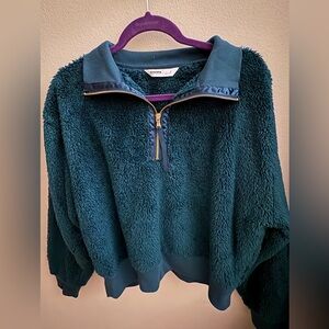 Bershka Deep Teal Teddy Jacket